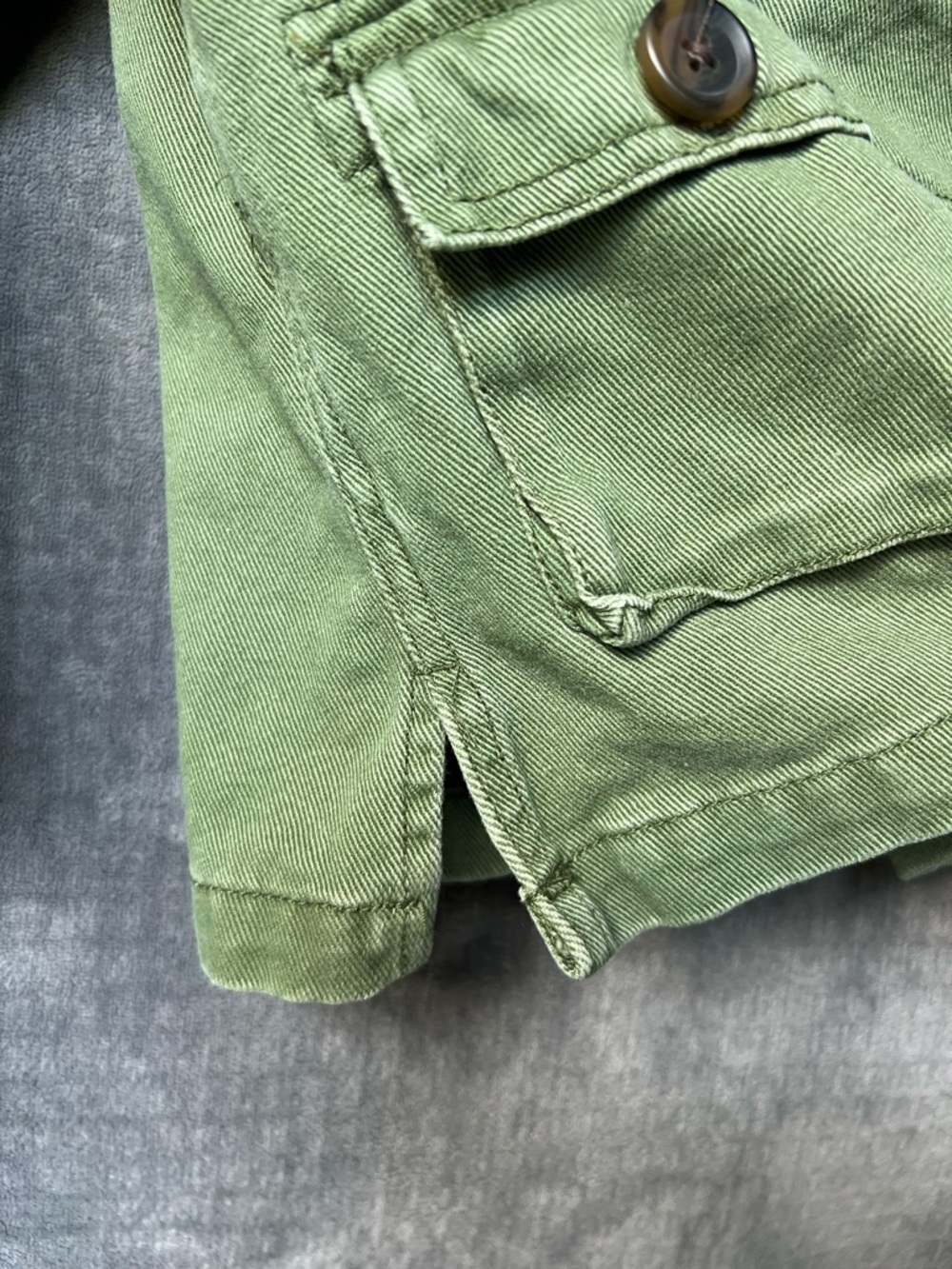 Zara Toddler Girl Utility Jacket Size 5 Olive Green Button Closure Casual Travel - Picture 6 of 15